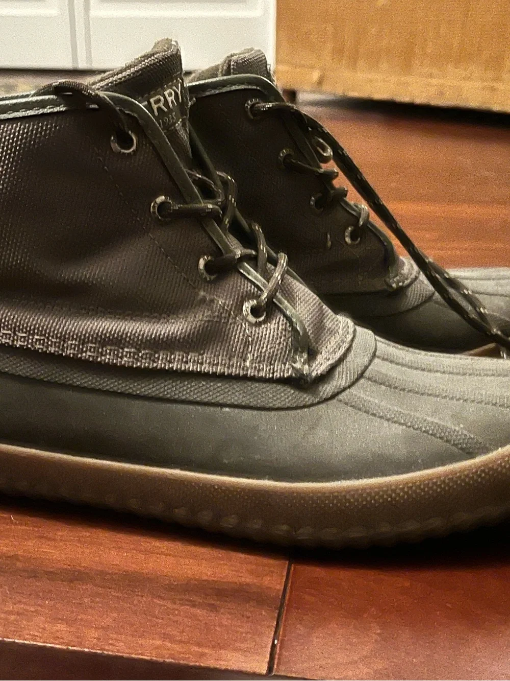 Sperry Men’s Olive Gray Lace-Up Rain & Snow Boots